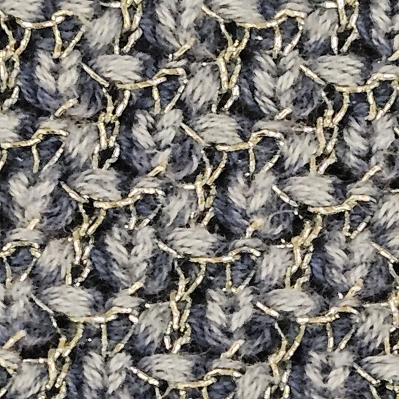 Rag & Bone Kyra Crew Metallic Pullover Sweater Blue SZ S Crop Chunky Loose Knit - Picture 8 of 10